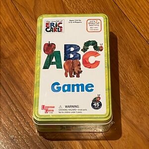 NWT Eric Carle ABC Game in metal tin